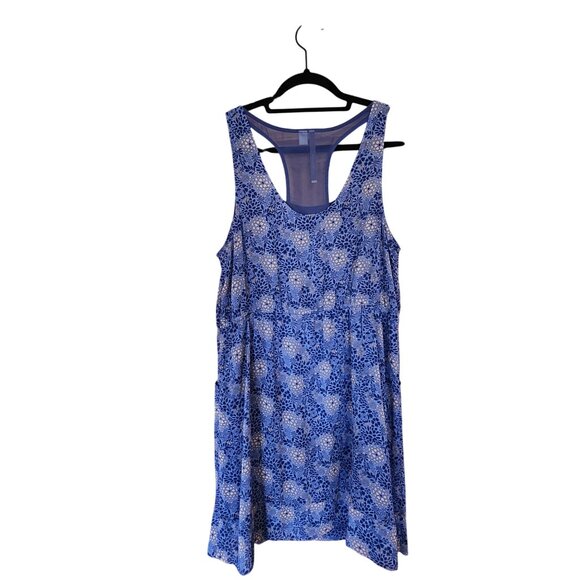 Lauren Conrad Blue Sleeveless Floral Print Dress Womens Size 16 - Picture 2 of 3